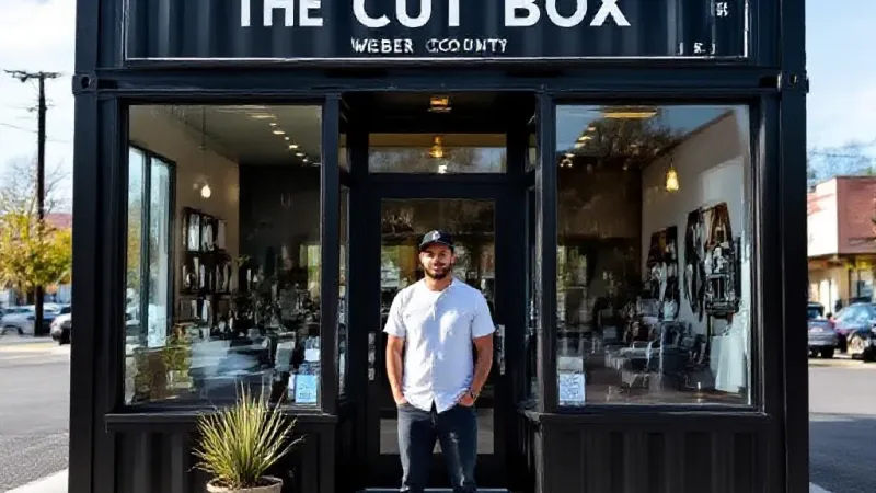 Ogden Barber Transforms Container into Full-Time Shop